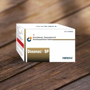 Dosenac SP : Aceclofenac, Paracetamol & Serratiopeptidase Tablets
